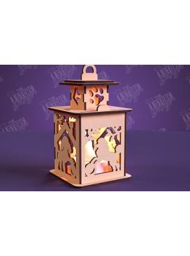 Σετ των 3 Intra απο ξύλο plywood 3mm-4mm πάχος - Φανάρι σκύλου | 3D Night Light | Κατοικία Κατοικίδια Δίασταση 20x20 cm INTRAFABR-101752706