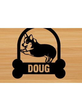 Intra απο ξύλο plywood 3mm-4mm πάχος - Dog Laser Μεταλλική διακόσμηση τοίχου με λέιζερ Δίασταση 40x50 cm INTRAFABR-73999763