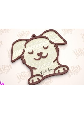 Σετ των 3 Intra απο ξύλο plywood 3mm-4mm πάχος - Στολίδι Μνήμης Σκύλου | Σκύλος Άγγελος | CNC Δίασταση 6x6 cm INTRAFABR-97304531