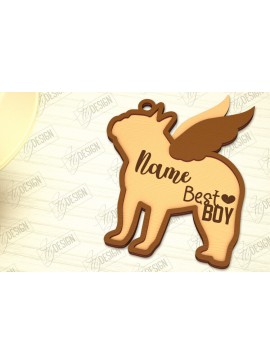 Σετ των 3 Intra απο ξύλο plywood 3mm-4mm πάχος - Στολίδι Μνήμης Σκύλου | Φτερά Αγγέλου |CNC Δίασταση 6x6 cm INTRAFABR-98194146