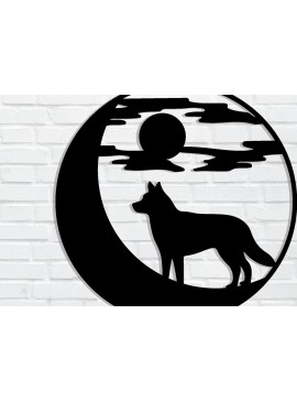 Intra απο ξύλο plywood 3mm-4mm πάχος -  με λέιζερ μεταλλικού τοίχου Dog Δίασταση 40x50 cm INTRAFABR-85479896