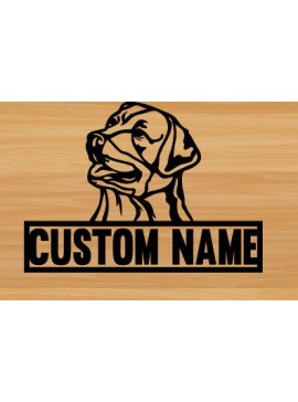 Intra απο ξύλο plywood 3mm-4mm πάχος -  κοπής με λέιζερ τέχνης μεταλλικής διακόσμησης τοίχου Dog Δίασταση 40x50 cm INTRAFABR-74783399