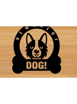 Intra απο ξύλο plywood 3mm-4mm πάχος -  κοπής με λέιζερ τέχνης μεταλλικής διακόσμησης τοίχου Dog Δίασταση 40x50 cm INTRAFABR-74781921