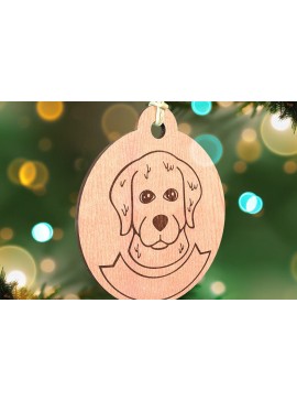 Σετ των 3 Intra απο ξύλο plywood 3mm-4mm πάχος - Στολίδι σκύλου με λέιζερ  | Λέιζερ σκύλου Δίασταση 6x6 cm INTRAFABR-72472857