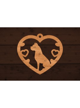 Σετ των 3 Intra απο ξύλο plywood 3mm-4mm πάχος - Στολίδι σκύλου ,  Δίασταση 6x6 cm INTRAFABR-113802266