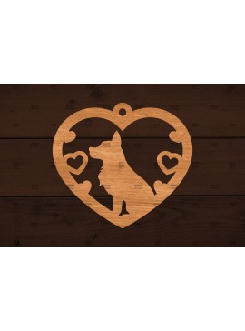 Σετ των 3 Intra απο ξύλο plywood 3mm-4mm πάχος - Στολίδι σκύλου ,  Δίασταση 6x6 cm INTRAFABR-113802495