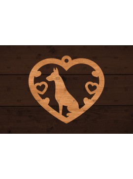 Σετ των 3 Intra απο ξύλο plywood 3mm-4mm πάχος - Στολίδι σκύλου ,  Δίασταση 6x6 cm INTRAFABR-113802234