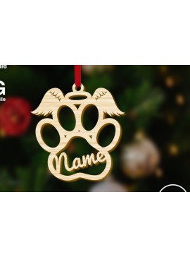 Σετ των 3 Intra απο ξύλο plywood 3mm-4mm πάχος - Χριστουγεννιάτικο διακοσμητικό αεροπλάνο αγγέλου σκύλου Δίασταση 6x4 cm INTRAFABR-69555062