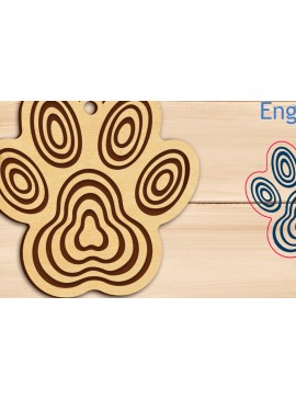Σετ των 3 Intra απο ξύλο plywood 3mm-4mm πάχος - με μπρελόκ για σκύλους Δίασταση 2x2 cm INTRAFABR-100179596