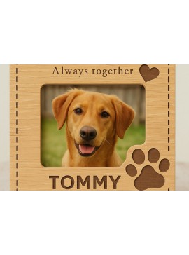 Σετ των 3 Intra απο ξύλο plywood 3mm-4mm πάχος -  κοπής  με λέιζερ Κορνίζα φωτογραφιών σκύλου Δίασταση 4x4 cm INTRAFABR-120644963