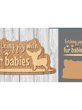 Σετ των 2 Intra απο ξύλο plywood 3mm-4mm πάχος - Διακόσμηση κοπής με λέιζερ αποσπάσματα σκύλου  9 Δίασταση 20x20 cm INTRAFABR-106886308