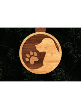 Σετ των 3 Intra απο ξύλο plywood 3mm-4mm πάχος - Στρογγυλό στολίδι με λέιζερ  Δίασταση 6x6 cm INTRAFABR-113645852