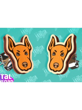 Σετ των 3 Intra απο ξύλο plywood 3mm-4mm πάχος - Πρότυπα κοπής με λέιζερ σκουλαρίκια με καρφιά σκύλου Δίασταση 3x3 cm INTRAFABR-96201272