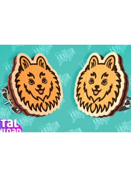 Σετ των 3 Intra απο ξύλο plywood 3mm-4mm πάχος - Πρότυπα κοπής με λέιζερ σκουλαρίκια με καρφιά σκύλου Δίασταση 3x3 cm INTRAFABR-96201233