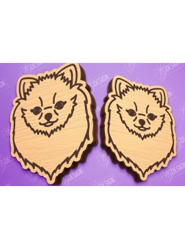 Σετ των 3 Intra απο ξύλο plywood 3mm-4mm πάχος - Πρότυπο σκουλαρίκια σκουλαρίκια κοπής με λέιζερ Δίασταση 3x3 cm INTRAFABR-96135724