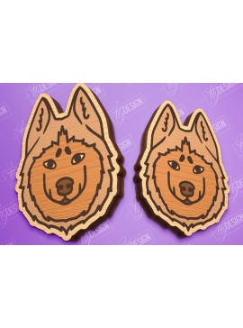 Σετ των 3 Intra απο ξύλο plywood 3mm-4mm πάχος - Πρότυπο σκουλαρίκια σκουλαρίκια κοπής με λέιζερ Δίασταση 3x3 cm INTRAFABR-96135716