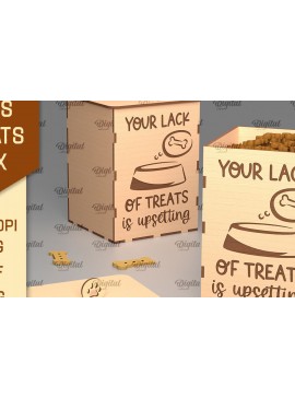 Intra απο ξύλο plywood 3mm-4mm πάχος - Dog Treats Box LaserCut. Storage Box  Δίασταση 30x20 cm INTRAFABR-98653183