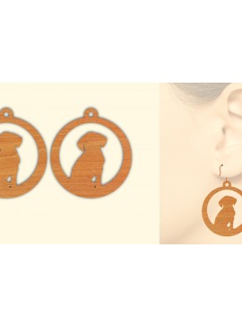 Σετ των 3 Intra απο ξύλο plywood 3mm-4mm πάχος - Ξύλινα σκουλαρίκια με λέιζερ  Δίασταση 3x3 cm INTRAFABR-65586131