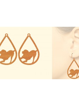 Σετ των 3 Intra απο ξύλο plywood 3mm-4mm πάχος - Ξύλινα σκουλαρίκια με λέιζερ  Δίασταση 3x3 cm INTRAFABR-65586006