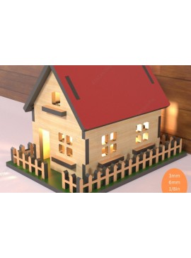 Σετ των 3 Intra απο ξύλο plywood 3mm-4mm πάχος -  κοπής λέιζερ κουκλόσπιτου 131 Δίασταση 4x4 cm INTRAFABR-118106437