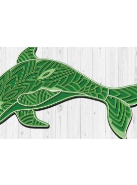 Σετ των 2 Intra απο ξύλο plywood 3mm-4mm πάχος - Dolphin Laser Cut  Δίασταση 30x30 cm INTRAFABR-36049084