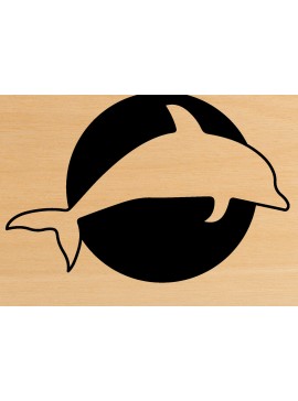 Intra απο ξύλο plywood 3mm-4mm πάχος - Dolphin Metal Wall Art,  με λέιζερ Δίασταση 40x50 cm INTRAFABR-64306613