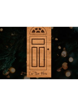 Σετ των 3 Intra απο ξύλο plywood 3mm-4mm πάχος - Χριστουγεννιάτικο στολίδι πόρτας  Δίασταση 6x6 cm INTRAFABR-109681668