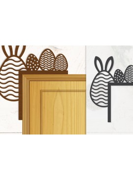 Σετ των 2 Intra απο ξύλο plywood 3mm-4mm πάχος - Γωνία πόρτας Καλό Πασχαλινό Αυγό Lasercut Δίασταση 20x20 cm INTRAFABR-116013611