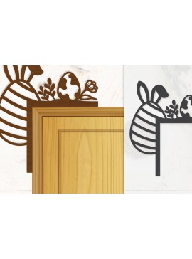 Σετ των 2 Intra απο ξύλο plywood 3mm-4mm πάχος - Γωνία πόρτας Καλό Πασχαλινό Αυγό Lasercut Δίασταση 20x20 cm INTRAFABR-116013633