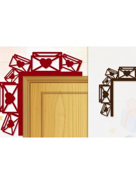 Σετ των 2 Intra απο ξύλο plywood 3mm-4mm πάχος - Γωνιακή πόρτα για Valentine Lasercut Δίασταση 20x20 cm INTRAFABR-114810374