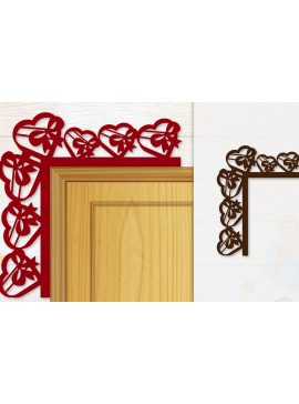 Σετ των 2 Intra απο ξύλο plywood 3mm-4mm πάχος - Γωνιακή πόρτα για Valentine Lasercut Δίασταση 20x20 cm INTRAFABR-114810139