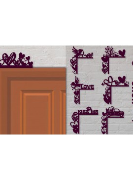 Σετ των 2 Intra απο ξύλο plywood 3mm-4mm πάχος - Πορτάκι Γωνιακό για Αγίου Βαλεντίνου Δίασταση 30x20 cm INTRAFABR-89057437
