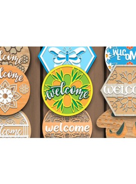 Intra απο ξύλο plywood 3mm-4mm πάχος - Κρεμάστρα πόρτας Laser Cut  Bundle Δίασταση 40x50 cm INTRAFABR-70105653