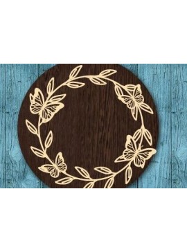 Intra απο ξύλο plywood 3mm-4mm πάχος - Σχέδιο κοπής με λέιζερ πινακίδα πόρτας Δίασταση 30x20 cm INTRAFABR-31873721