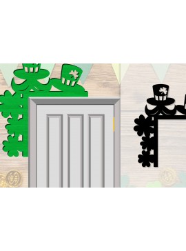 Σετ των 2 Intra απο ξύλο plywood 3mm-4mm πάχος - Dorr Corner St Patrick's Day Lasercut Δίασταση 20x20 cm INTRAFABR-117784940