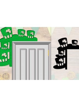 Σετ των 2 Intra απο ξύλο plywood 3mm-4mm πάχος - Dorr Corner St Patrick's Day Lasercut Δίασταση 20x20 cm INTRAFABR-117784894