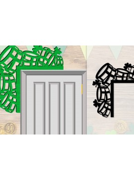 Σετ των 2 Intra απο ξύλο plywood 3mm-4mm πάχος - Dorr Corner St Patrick's Day Lasercut Δίασταση 20x20 cm INTRAFABR-117784895