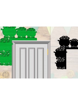 Σετ των 2 Intra απο ξύλο plywood 3mm-4mm πάχος - Dorr Corner St Patrick's Day Lasercut Δίασταση 20x20 cm INTRAFABR-117784617