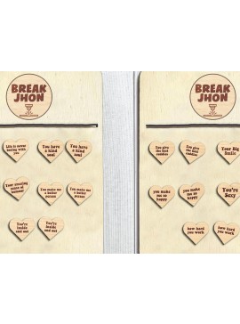 Σετ των 3 Intra απο ξύλο plywood 3mm-4mm πάχος - Διπλό  Emoji Σκουλαρίκια  Δίασταση 3x3 cm INTRAFABR-114048796