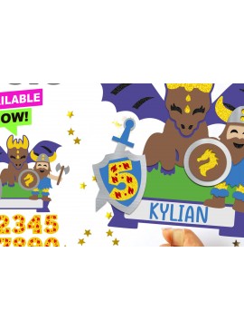 Σετ των 2 Intra απο ξύλο plywood 3mm-4mm πάχος - Dragon Cake Topper 3D  Δίασταση 20x20 cm INTRAFABR-123693497