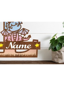 Intra απο ξύλο plywood 3mm-4mm πάχος - Δράκος κεφαλαίο μονόγραμμα Γράμμα L  Cut Δίασταση 30x20 cm INTRAFABR-75363727