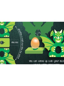 Σετ των 2 Intra απο ξύλο plywood 3mm-4mm πάχος - Πρότυπο θήκης πασχαλινών αυγών δράκων Δίασταση 15x15 cm INTRAFABR-25890915