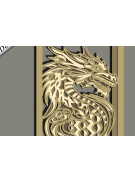 Intra απο ξύλο plywood 3mm-4mm πάχος - Dragon Multilayer /3D Dragon Mandala Δίασταση 30x30 cm INTRAFABR-66501294