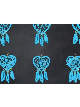 Σετ των 3 Intra απο ξύλο plywood 3mm-4mm πάχος - Σκουλαρίκια Dreamcatcher Δίασταση 3x3 cm INTRAFABR-26351383