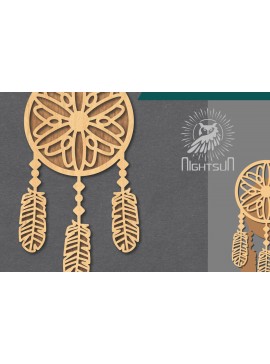 Σετ των 2 Intra απο ξύλο plywood 3mm-4mm πάχος - Διακόσμηση Dreamcatcher Cut Laser 3 Δίασταση 20x20 cm INTRAFABR-124402923