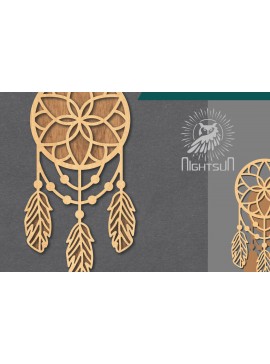 Σετ των 2 Intra απο ξύλο plywood 3mm-4mm πάχος - Διακόσμηση Dreamcatcher Cut Laser 4 Δίασταση 20x20 cm INTRAFABR-124402934