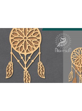 Σετ των 2 Intra απο ξύλο plywood 3mm-4mm πάχος - Διακόσμηση Dreamcatcher Cut Laser 6 Δίασταση 20x20 cm INTRAFABR-124402932