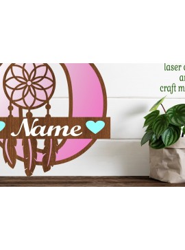 Σετ των 2 Intra απο ξύλο plywood 3mm-4mm πάχος - Ονειροπαγίδα Monogram Letter O  Cut Δίασταση 20x20 cm INTRAFABR-71528037