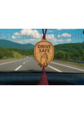 Σετ των 3 Intra απο ξύλο plywood 3mm-4mm πάχος - Drive Safe Car Hanger   Δίασταση 4x4 cm INTRAFABR-124432882