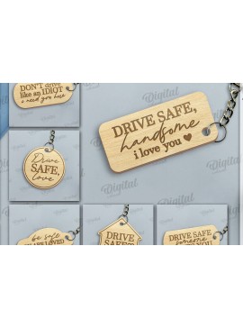 Σετ των 3 Intra απο ξύλο plywood 3mm-4mm πάχος - Πακέτο κοπής με λέιζερ μπρελόκ με πρόγραμμα οδήγησης Δίασταση 4x4 cm INTRAFABR-121118213